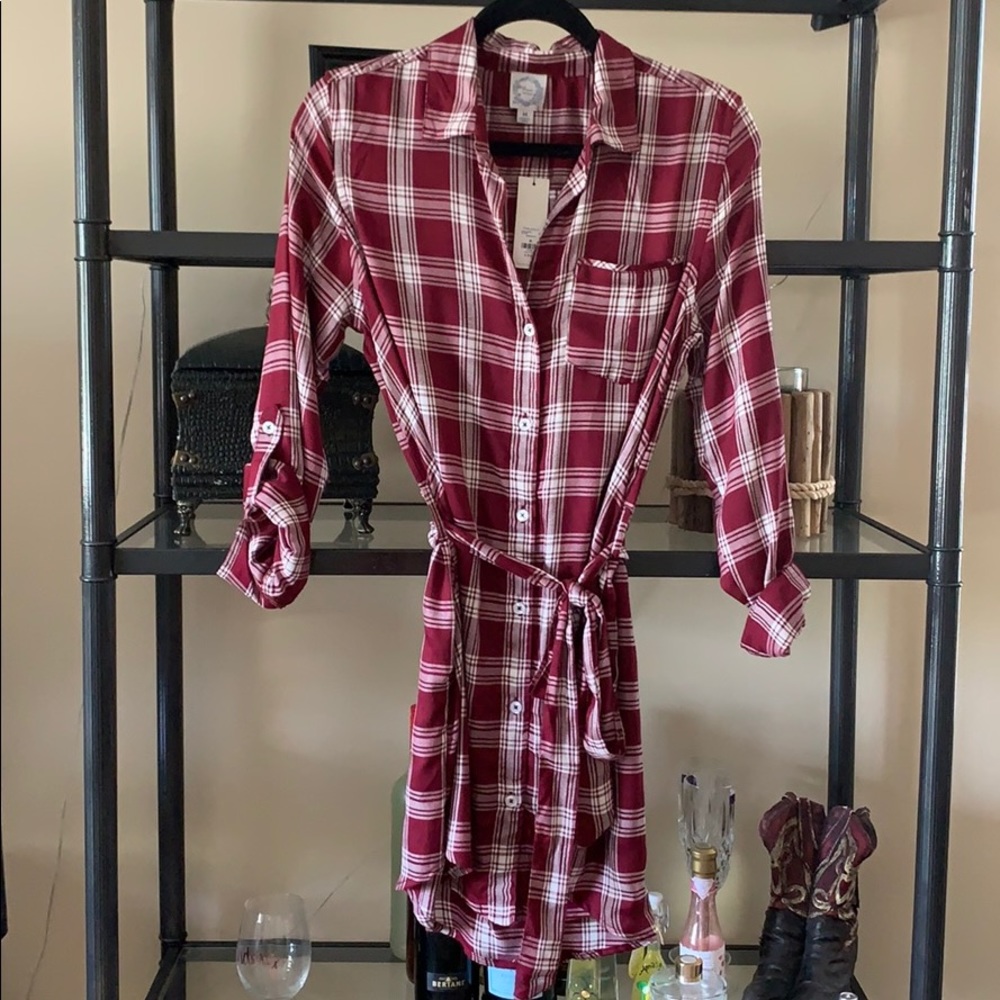 NWT💕 Plaid Flannel Shirt Dress